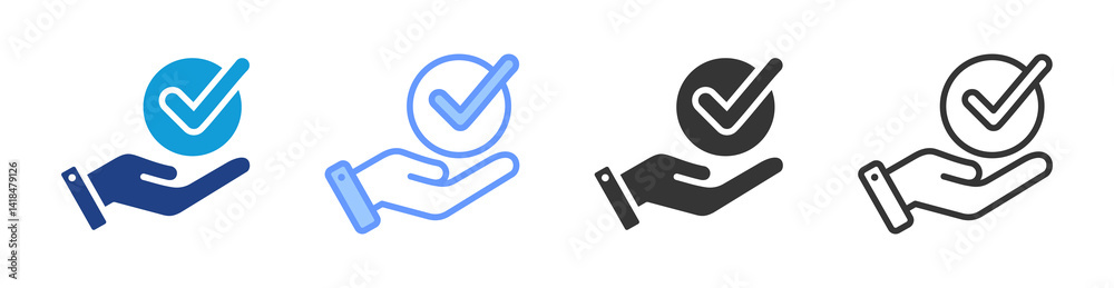 Poster convenience icon set multiple style collection