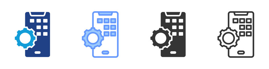 Developing icon set multiple style collection