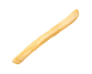 One delicious French fry isolated on white