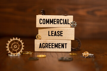 Handwriting text writing Commercial Lease Agreement