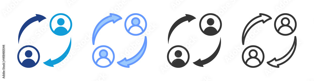 Aufkleber Retraining icon set multiple style collection