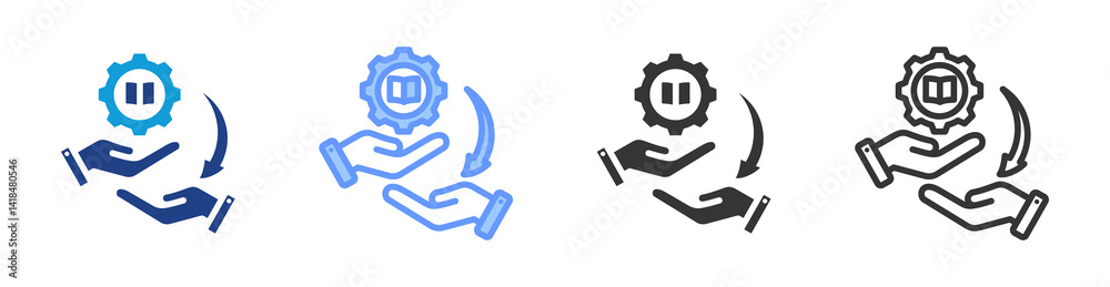 Poster Skill icon set multiple style collection
