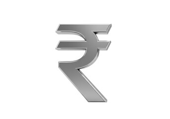 3d indian rupee symbol isolated on white background isolated on white background