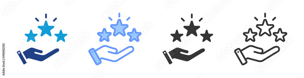 Poster New Talented icon set multiple style collection