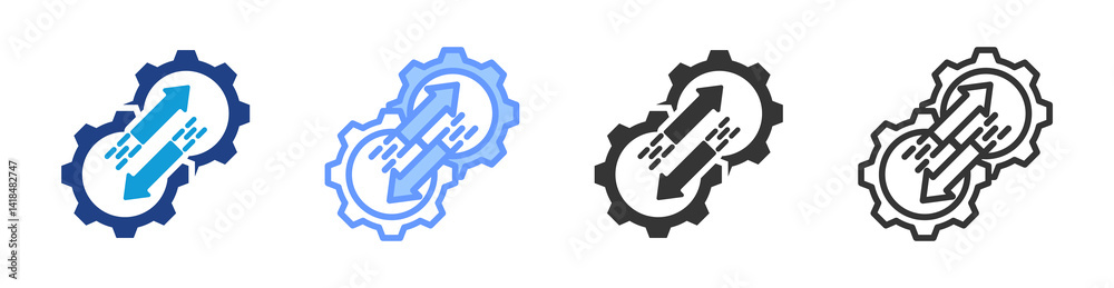 Poster Transition icon set multiple style collection