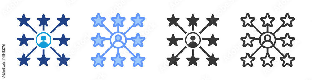 Poster Abilities icon set multiple style collection
