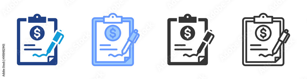 Aufkleber Contract icon set multiple style collection