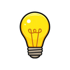 yellow light bulb emoji bright idea icon