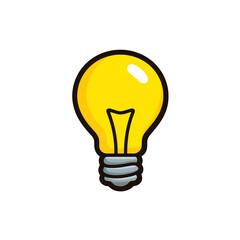 yellow light bulb emoji bright idea icon
