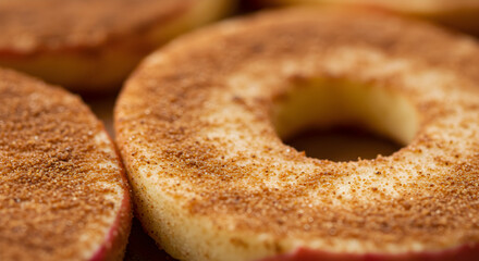 Spiced Apple Rings: A Sweet Treat Sprinkled with Cinnamon Flavor