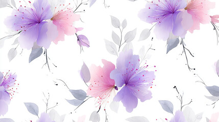 Beautiful Watercolor Floral Seamless Pattern