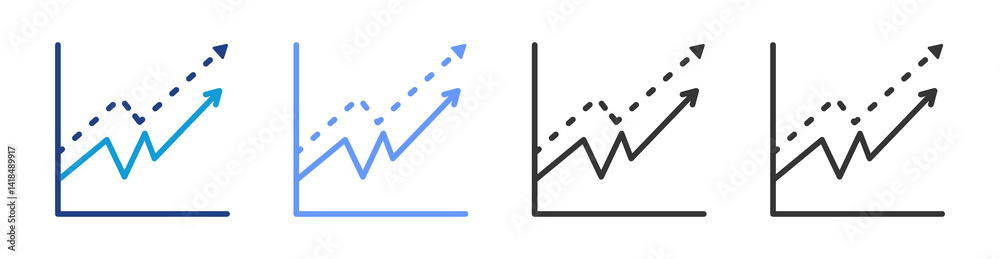 Poster baseline icon set multiple style collection