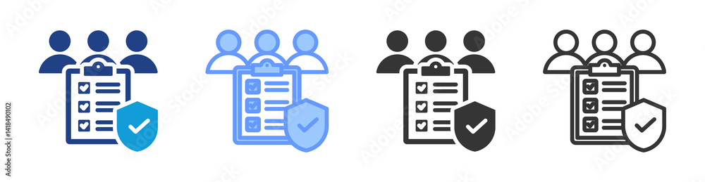 Poster Pratocol icon set multiple style collection