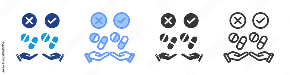 Aufkleber placcebo icon set multiple style collection