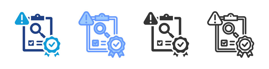 Risk Benefit Analysis icon set multiple style collection