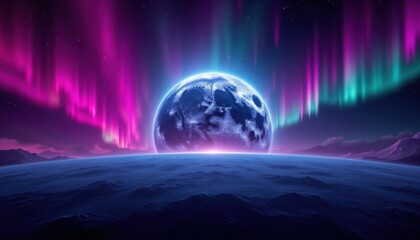 Cosmic dawn over frozen world