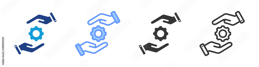 Aufkleber skills icon set multiple style collection