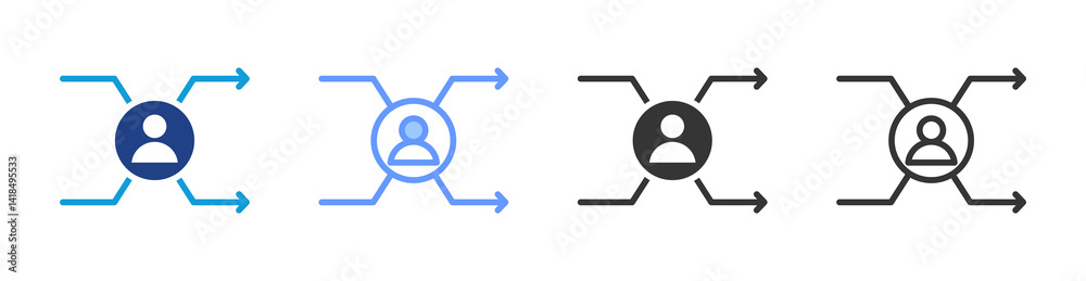 Aufkleber Flexibility icon set multiple style collection