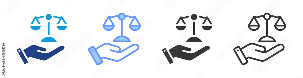 Aufkleber integrity icon set multiple style collection