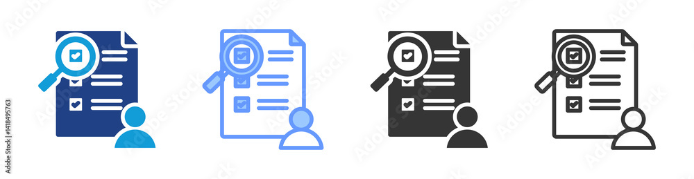 Poster compliance icon set multiple style collection