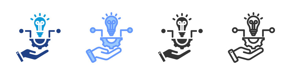 Innovation icon set multiple style collection