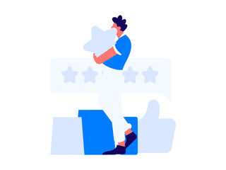 Virtual characters social communication concept business flat vector hand drawn illustration
