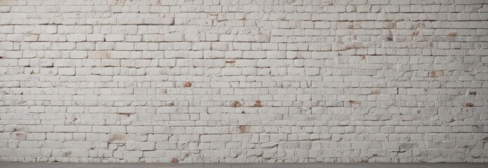 Obraz premium Rough, textured white brick wall Grunge, distressed surface , antique, weathered