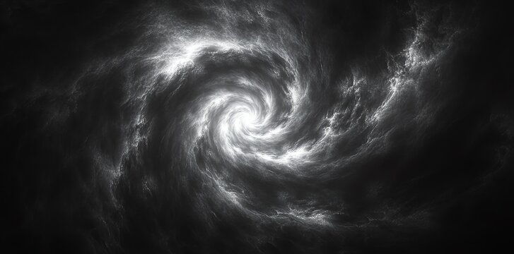 A dramatic grayscale swirl creates a mesmerizing cosmic vortex effect Perfect for science fiction or fantasy backgrounds