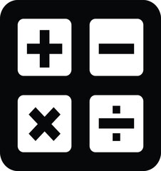 Silhouette Calculator icon vector illustration