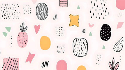 Abstract pastel pineapple pattern background design