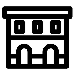 archway building icon element for design