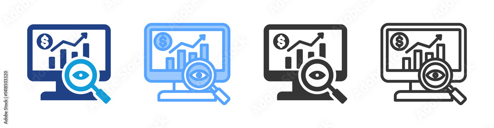Poster Transparency icon set multiple style collection