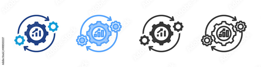 Poster Hyper Automation icon set multiple style collection