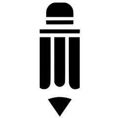 Simple pencil logo silhouette