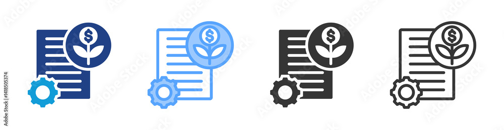 Poster Project icon set multiple style collection