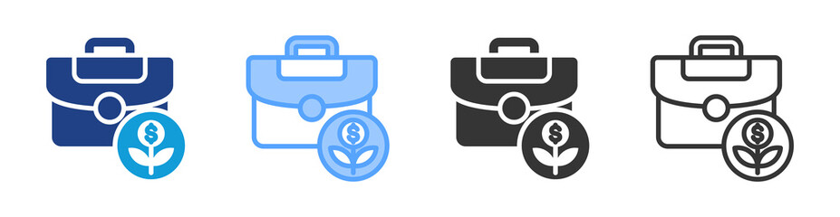 Business Start Up icon set multiple style collection