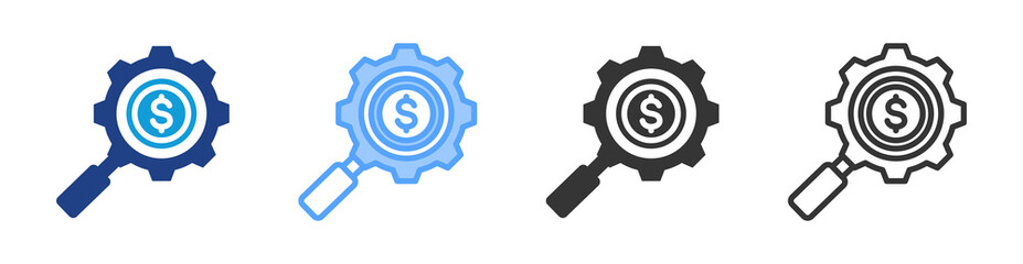 Seek icon set multiple style collection