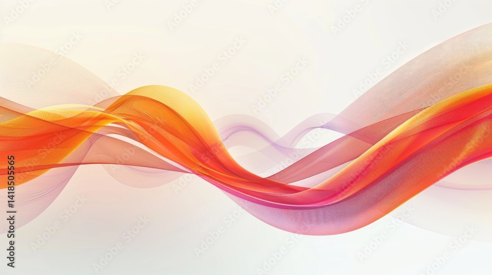 Poster digital wave pattern with glowing lines and particles on dark background. abstract artwork of digita