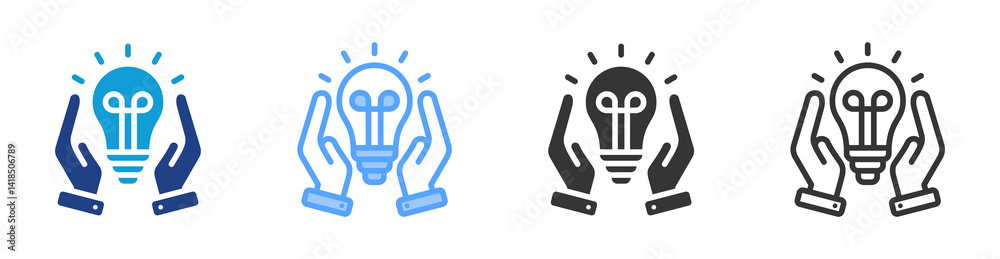 Poster Usefulness icon set multiple style collection