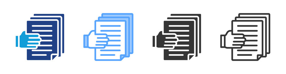 Obraz premium Documented icon set multiple style collection