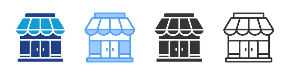 Retailers icon set multiple style collection