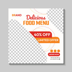Delicious Food Menu social media post