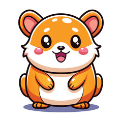 Fototapeta premium Cute cartoon hamster (3)