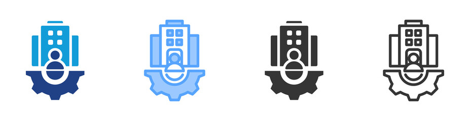 Manager icon set multiple style collection
