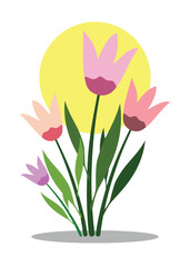 simple flower illustration in soft colors