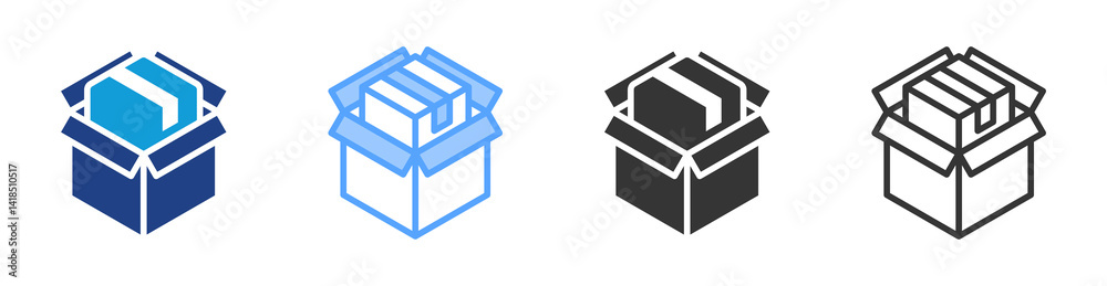 Poster Goads icon set multiple style collection