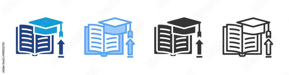 Poster benefits icon set multiple style collection