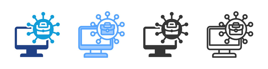 Business Model icon set multiple style collection