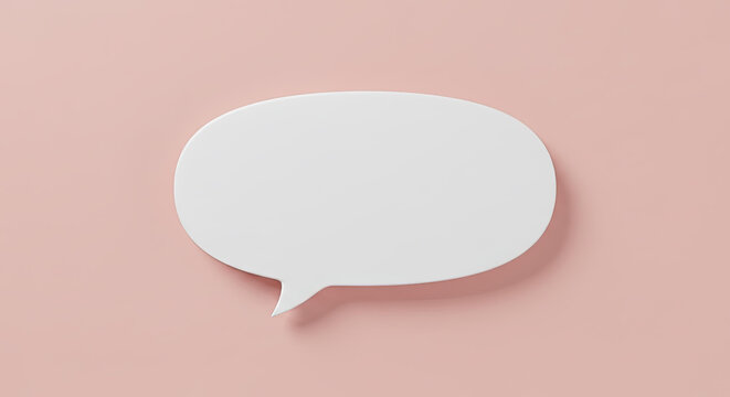 Minimalist chat bubble icon simple digital communication concept pink. Digital chat, simple communication, message icon concept.
