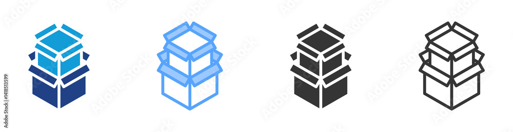 Poster Goads icon set multiple style collection